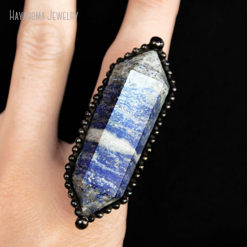 Women'S Emo Accessories - 10 Uds Lapislázuli cristal anillo llamativo