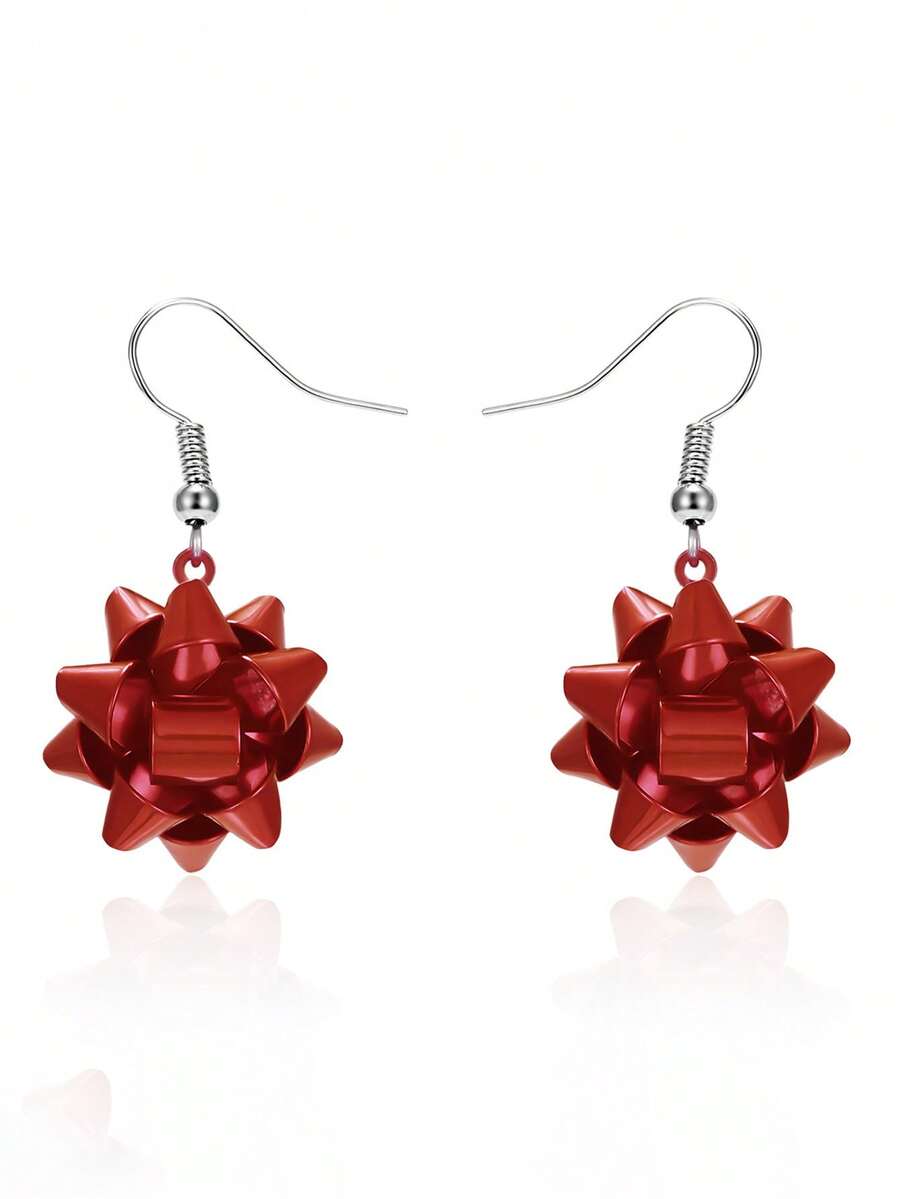 1 par de pendientes de mujer c - Women'S Red Accessories reseña y precio