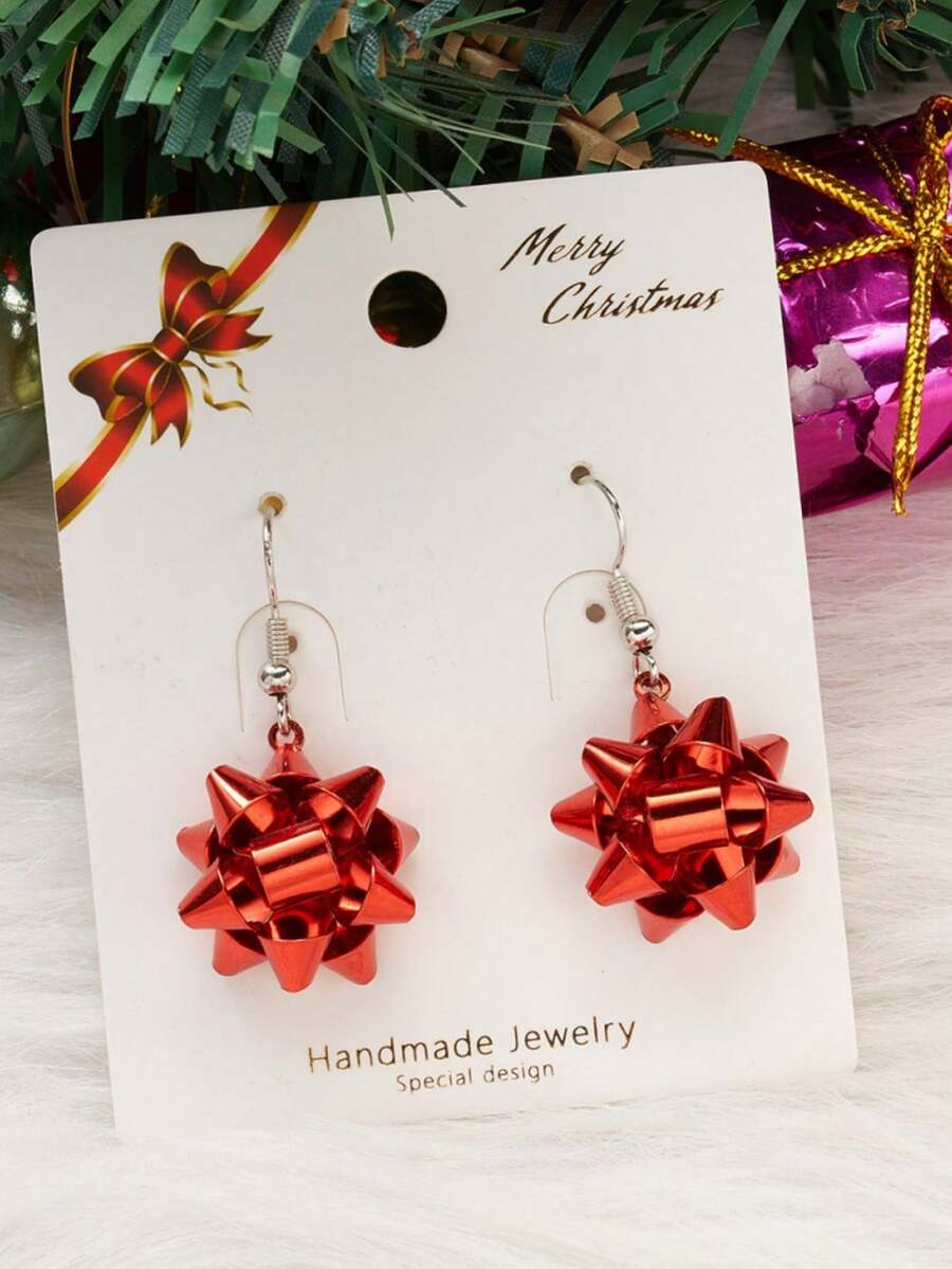 1 par de pendientes de mujer c - Women'S Red Accessories reseña y precio