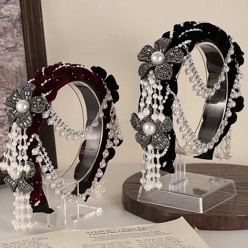 Diadema con Cuentas y Borlas d - Women Accessories Sale reseña y precio