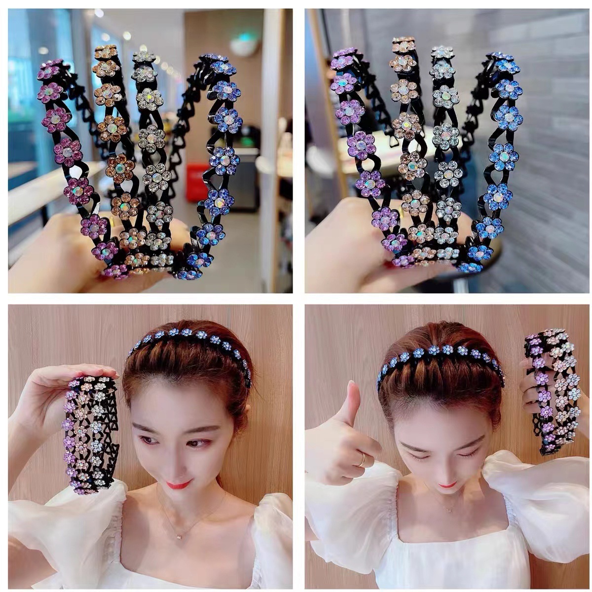 Pinza de pelo trenzada con per - Women Accessories Sale reseña y precio