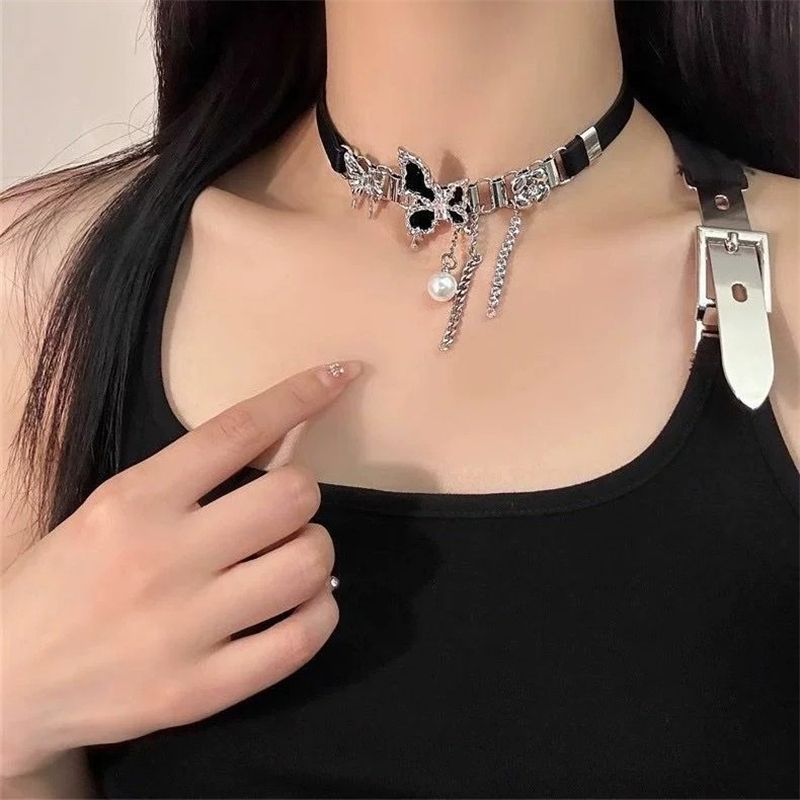 Collar Vintage de mariposa, Cr - Women'S Emo Accessories reseña y precio