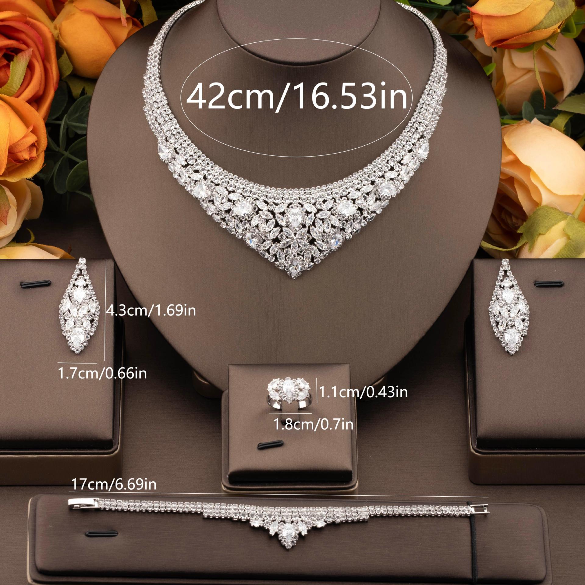 Juego de Joyería Nupcial de 4  - Women Accessories Dubai reseña y precio